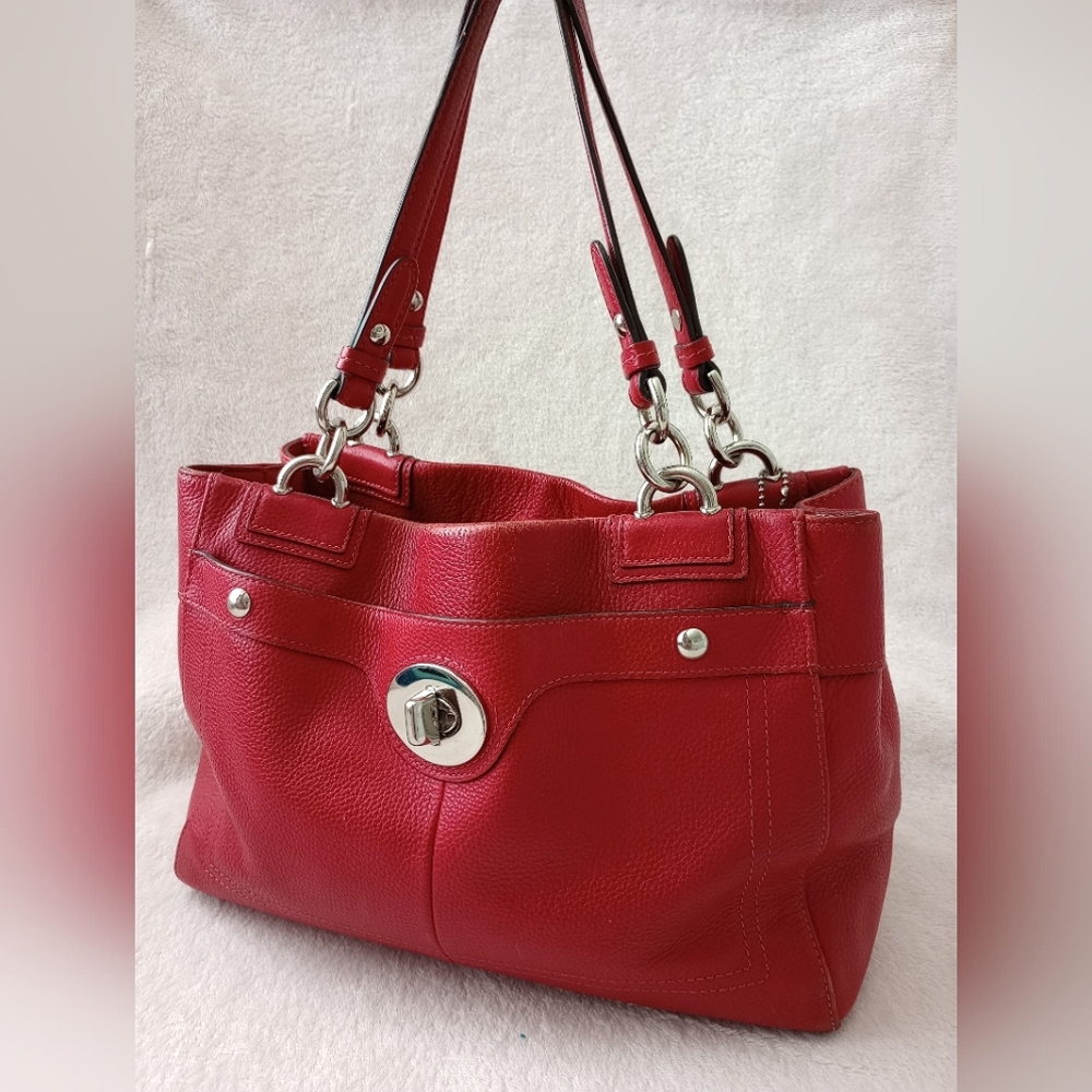 Red Coach bag, pre-loved